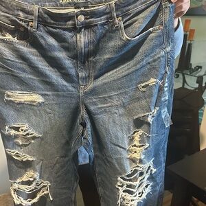 american eagle super high rise baggy